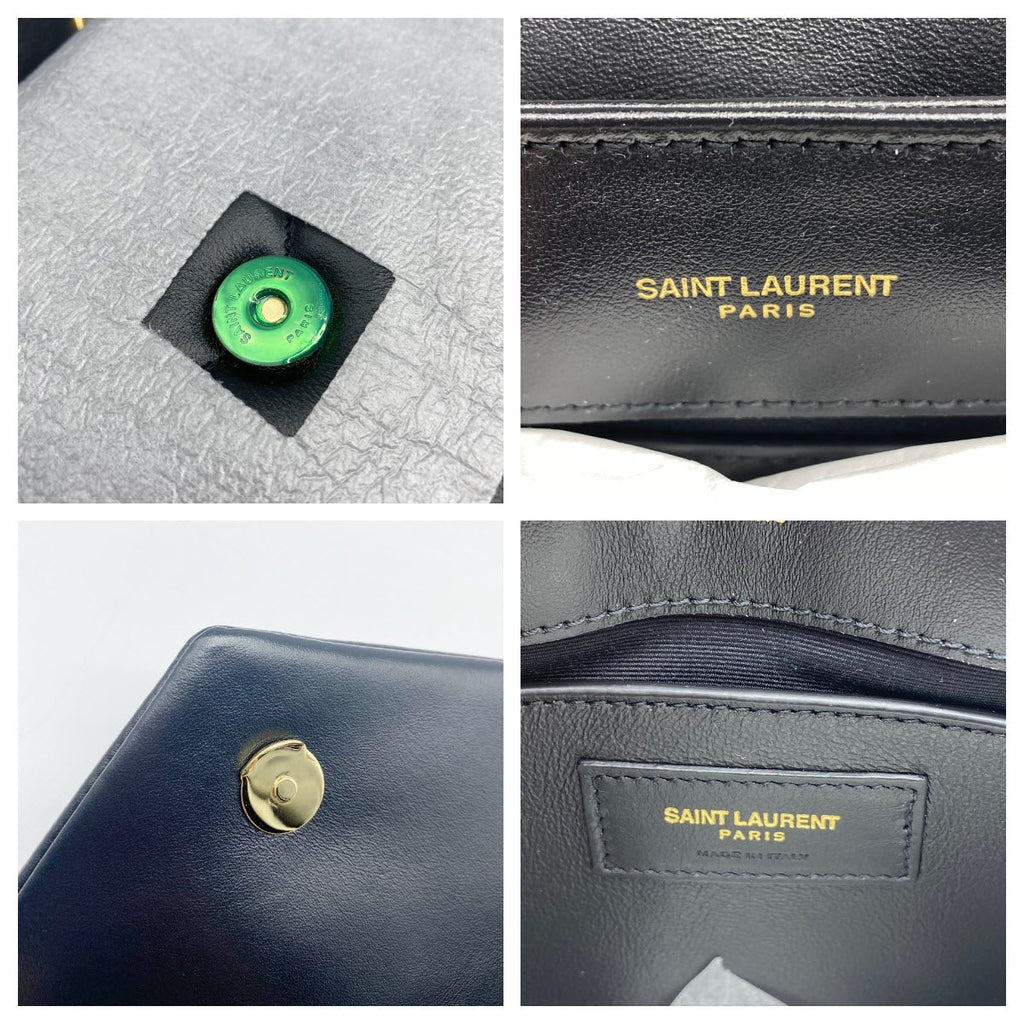 Saint Laurent Monogram Loulou 2020 Small Gold Ghw Black Leather Shoulder Bag