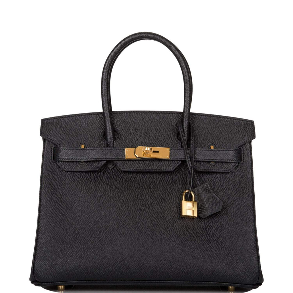 Hermes Birkin 30 Black Epsom Gold Hardware