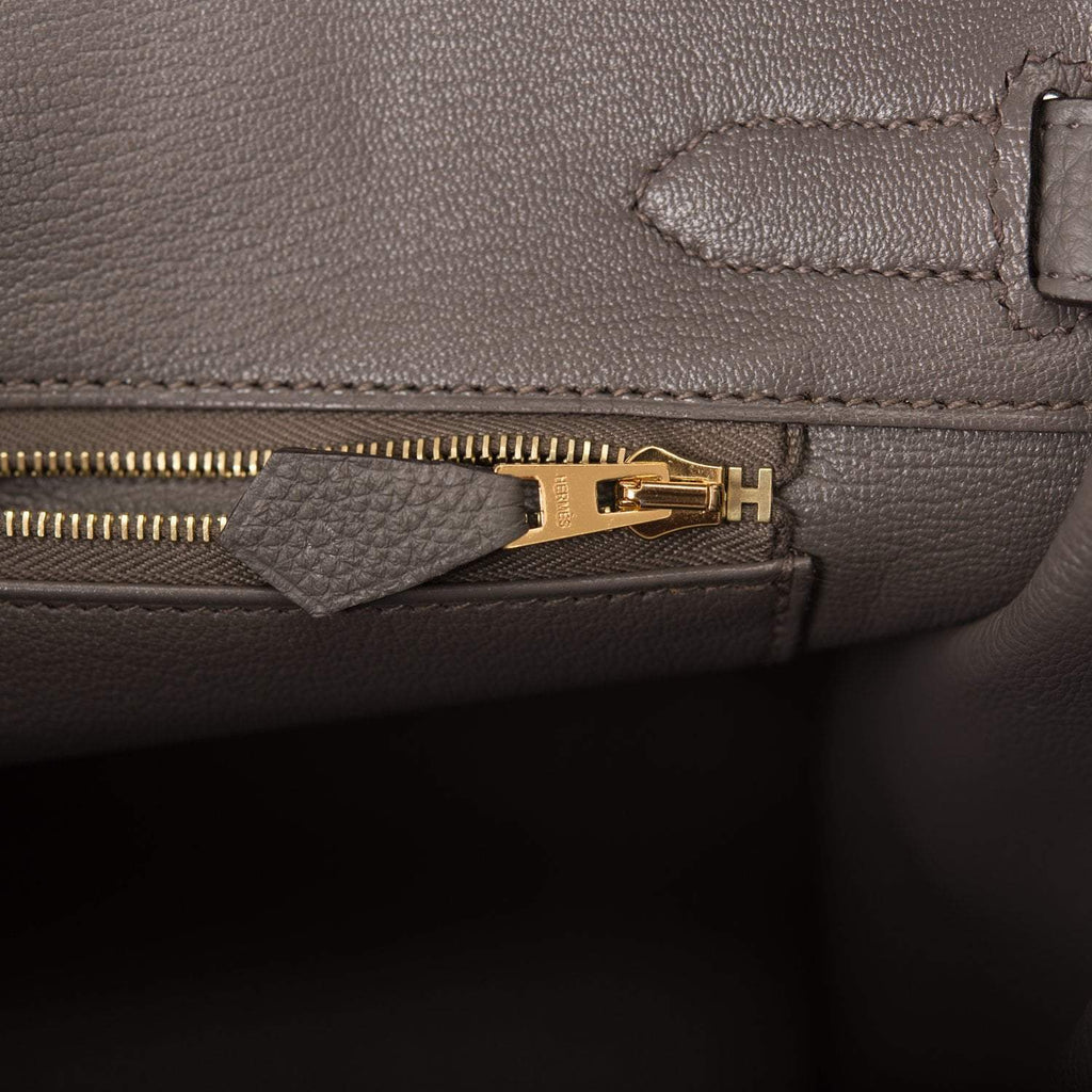Hermes Etain Togo Birkin 30cm Gold Hardware