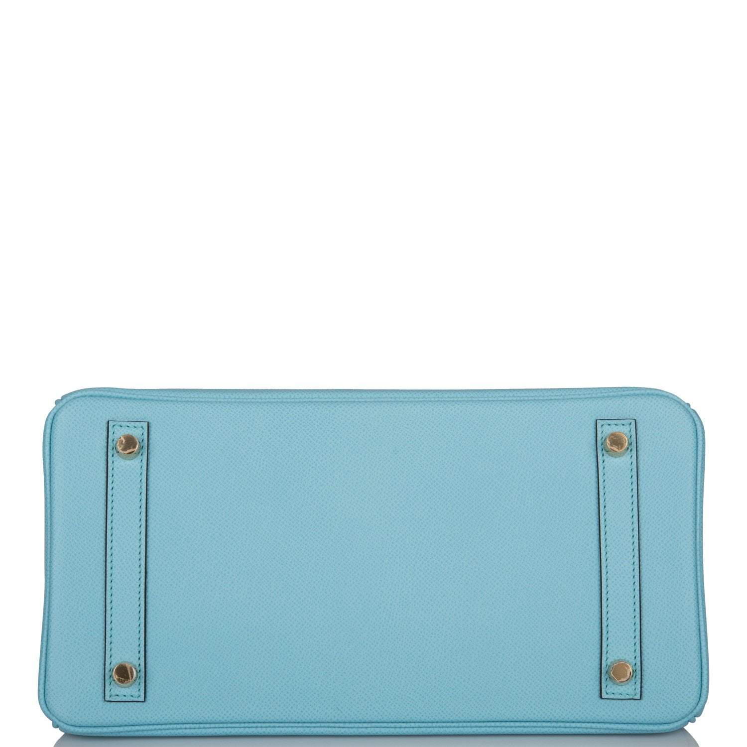 Hermes Birkin 30 Bleu Atoll Epsom Gold Hardware