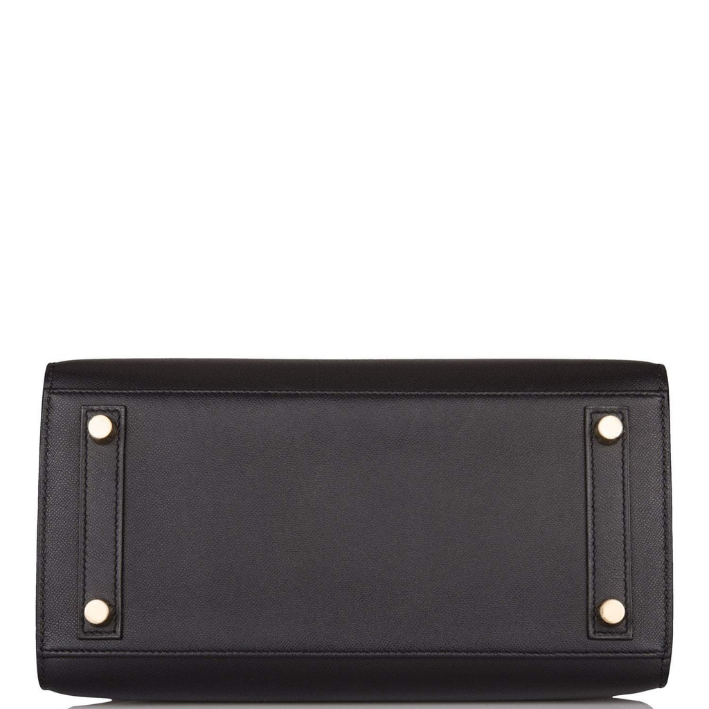 Hermes Black Veau Madame Sellier Birkin 25cm Gold Hardware