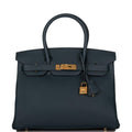 Hermes Birkin 30 Vert Cypress Clemence Gold Hardware