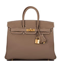 Hermes Birkin 25 Etoupe Togo Gold Hardware