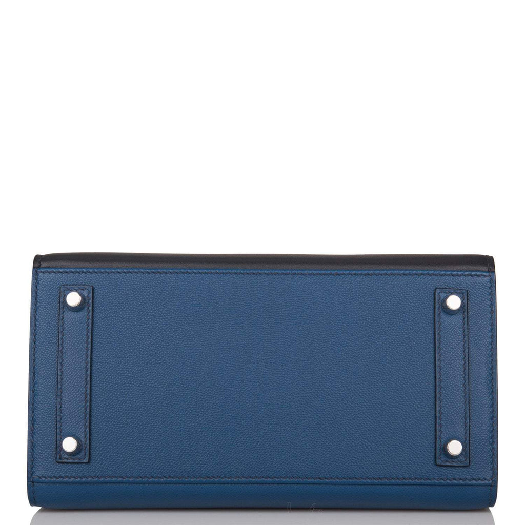 Hermes Bleu Sac Birkin Faubourg 20cm Palladium Hardware