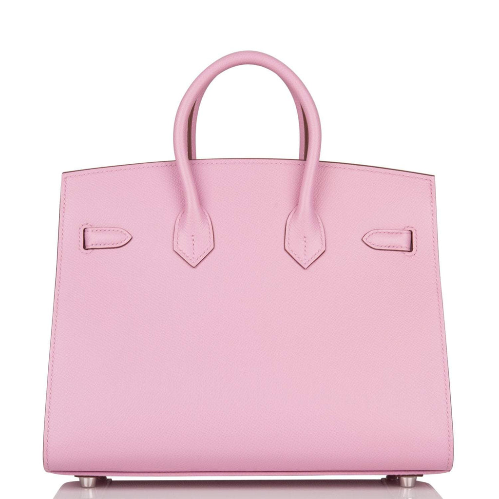 Hermes Birkin 25 Mauve Sylvestre Sellier Veau Madame Palladium Hardware