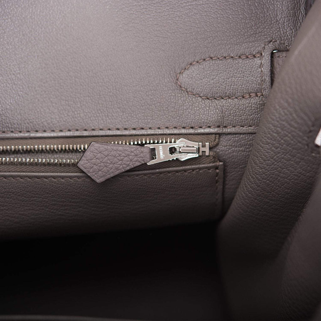 Hermes Birkin 30 Etain Togo Palladium Hardware