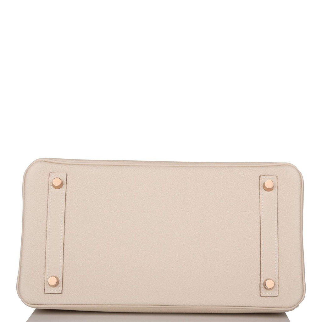 Hermes Birkin 30 Craie Togo Rose Gold Hardware