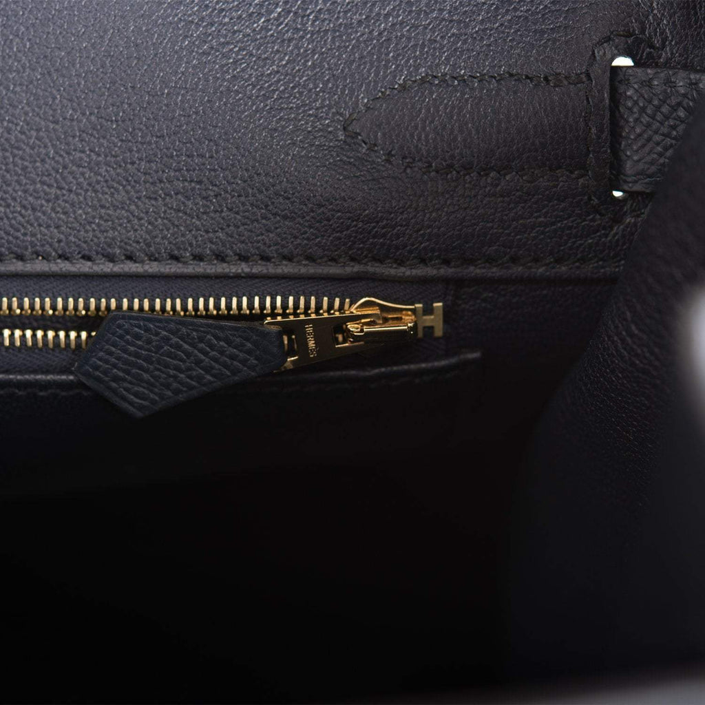 Hermes Birkin 30 Bleu Indigo Epsom Rose Gold Hardware