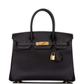 Hermes Black Epsom Birkin 30cm Gold Hardware