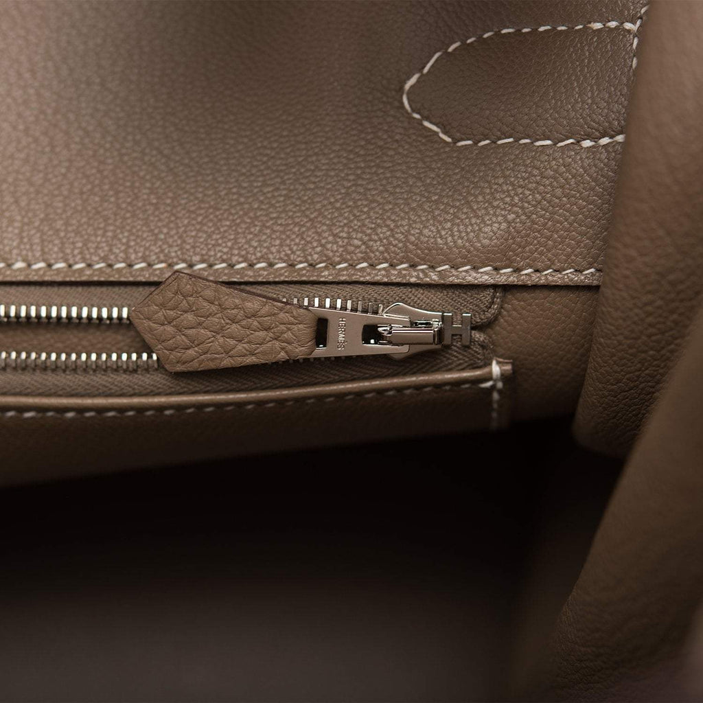 Hermes Birkin 35 Etoupe Togo Palladium Hardware