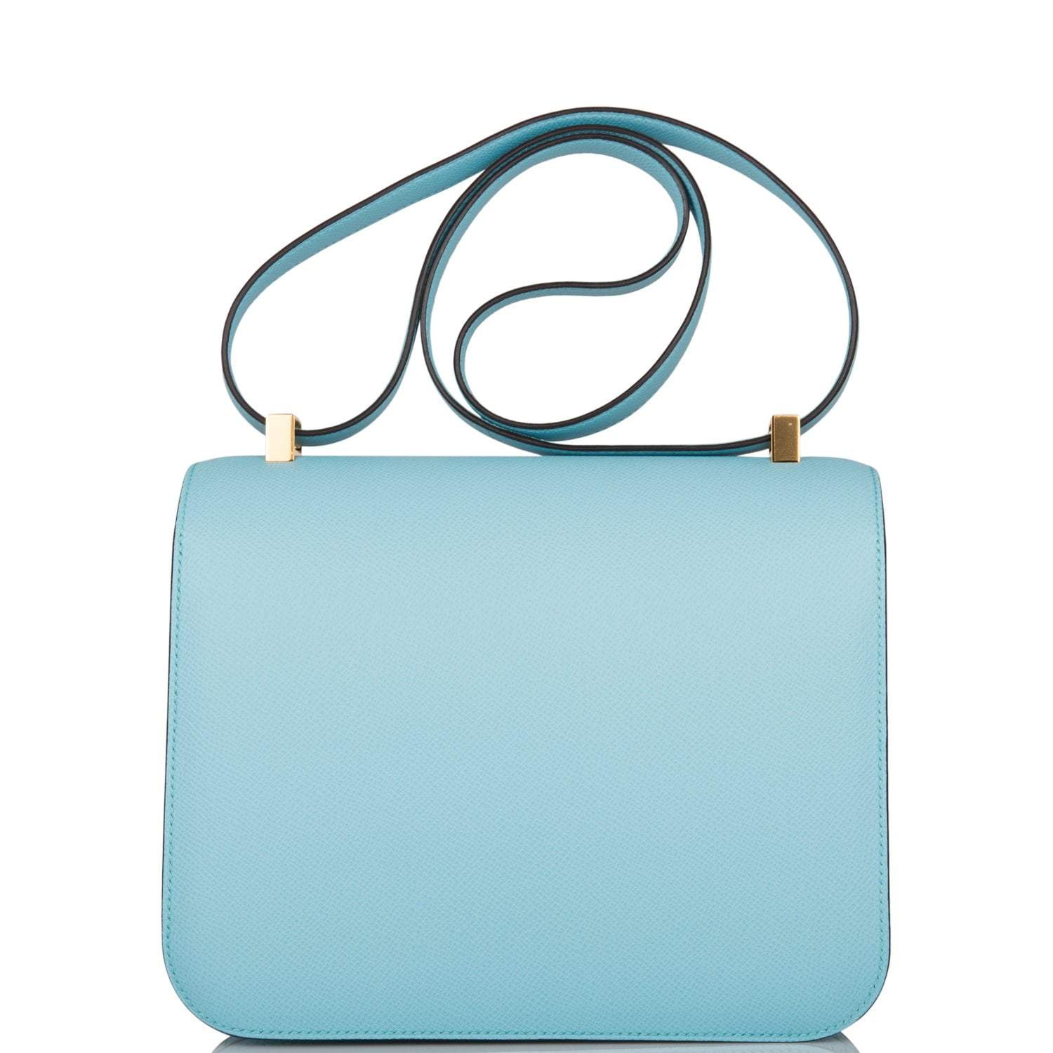 Hermes Bleu Atoll Epsom Constance 24cm Gold Hardware