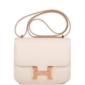 Hermes Craie Epsom Mini Constance 18cm Rose Gold Hardware