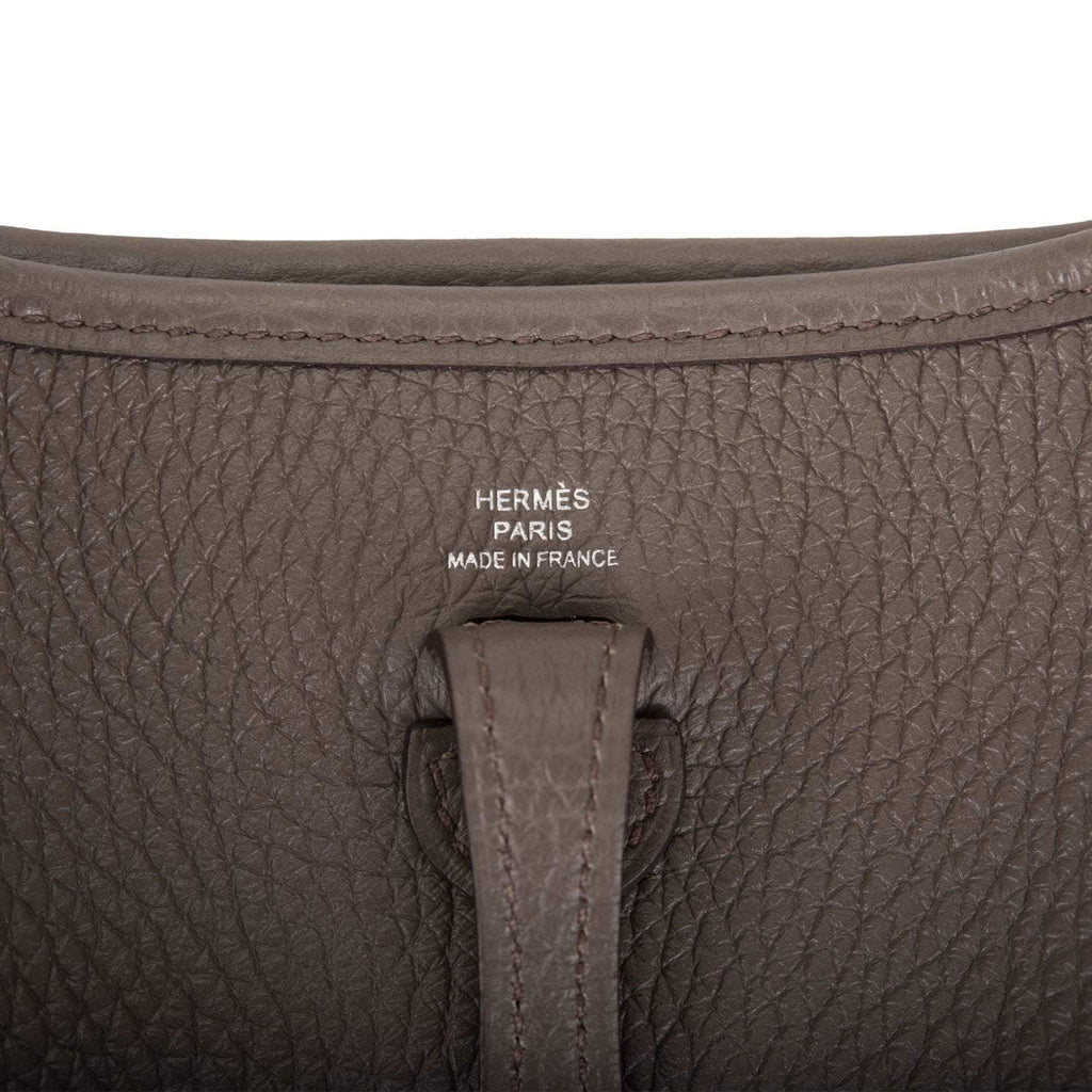 Hermes Etain Clemence Evelyne TPM Bag Palladium Hardware
