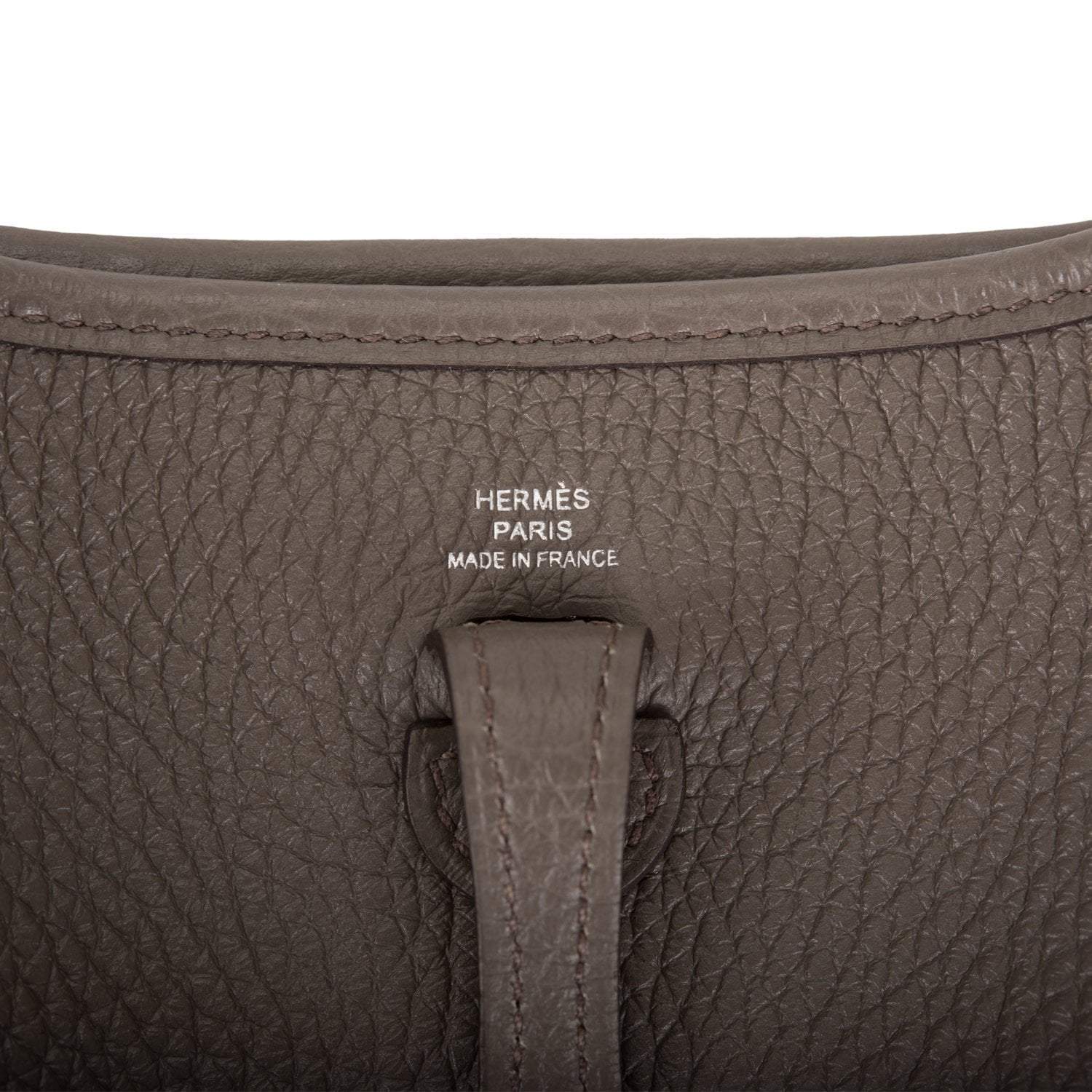 Hermes Etain Clemence Evelyne TPM Bag Palladium Hardware