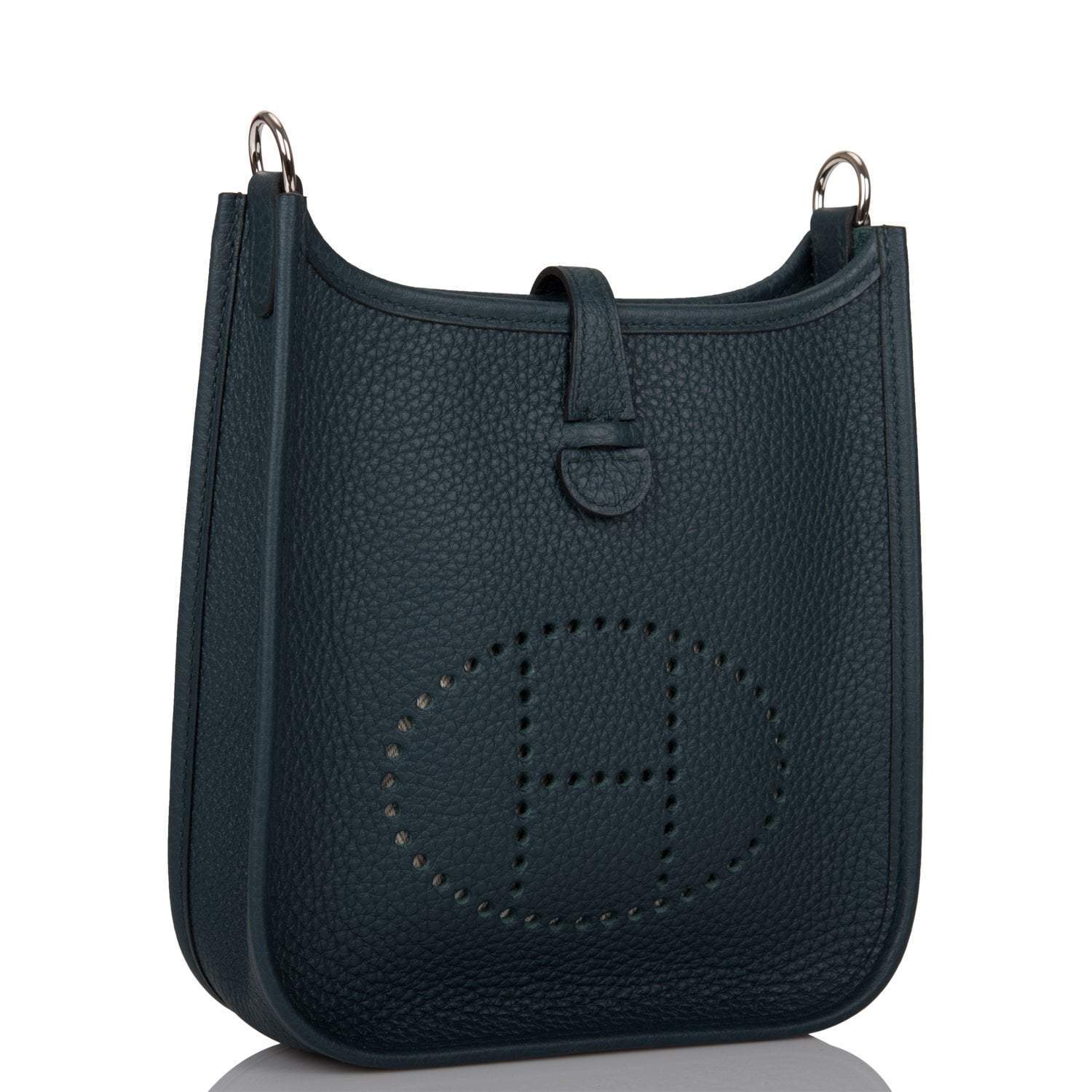 Hermes Vert Cypress Clemence Evelyne TPM Bag Palladium Hardware