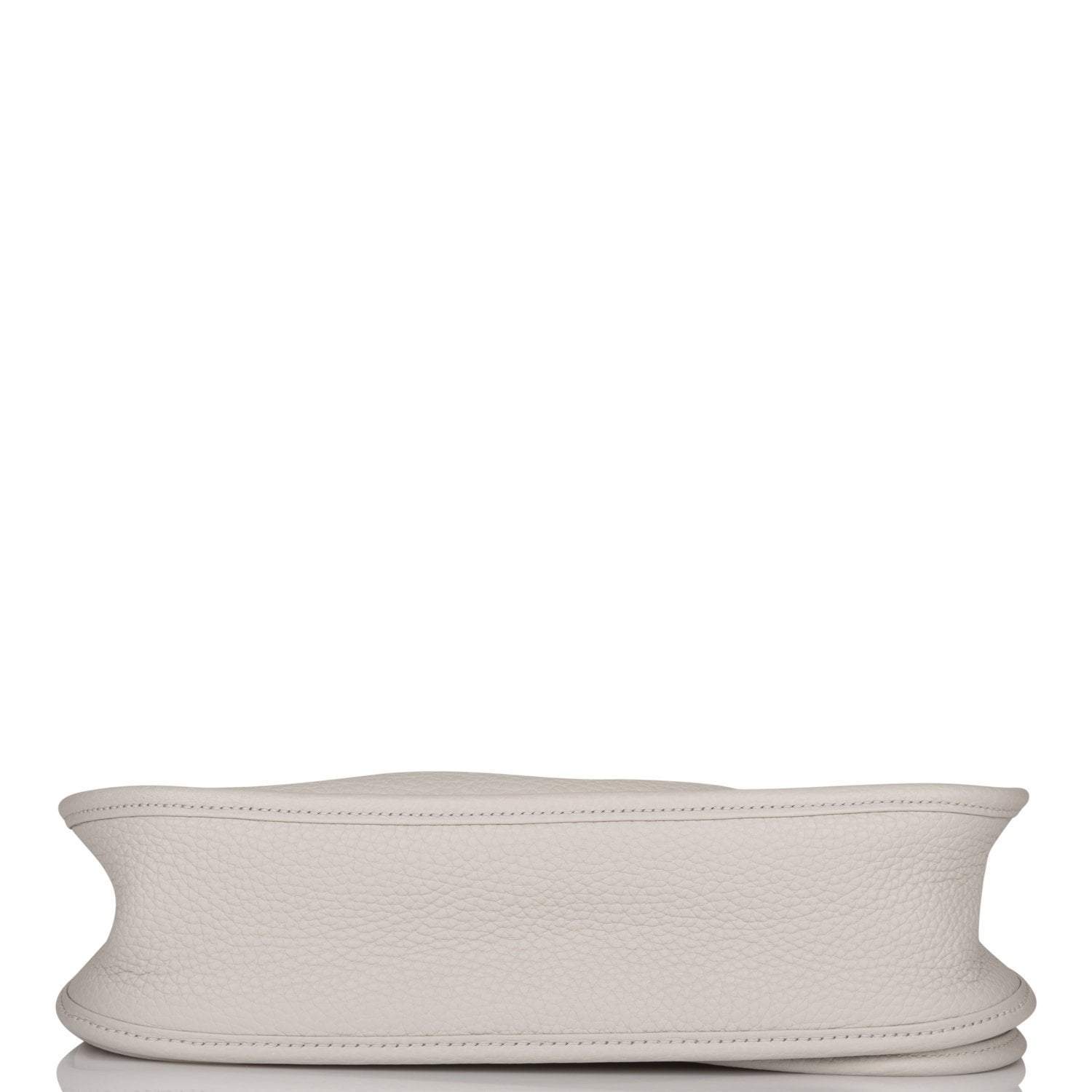 Hermes Gris Perle Clemence Evelyne III PM Bag Palladium Hardware