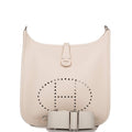 Hermes Craie Clemence Evelyne III PM Bag Palladium Hardware