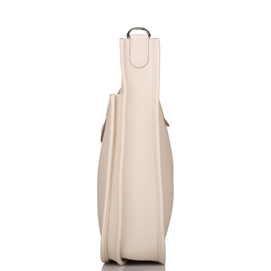 Hermes Craie Clemence Evelyne III PM Bag Palladium Hardware