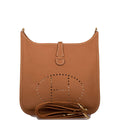 Hermes Gold Clemence Evelyne III PM Bag Gold Hardware