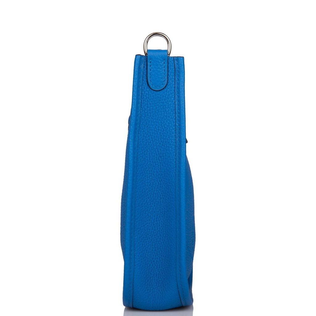 Hermes Bleu Zellige Clemence Evelyne TPM Bag Palladium Hardware