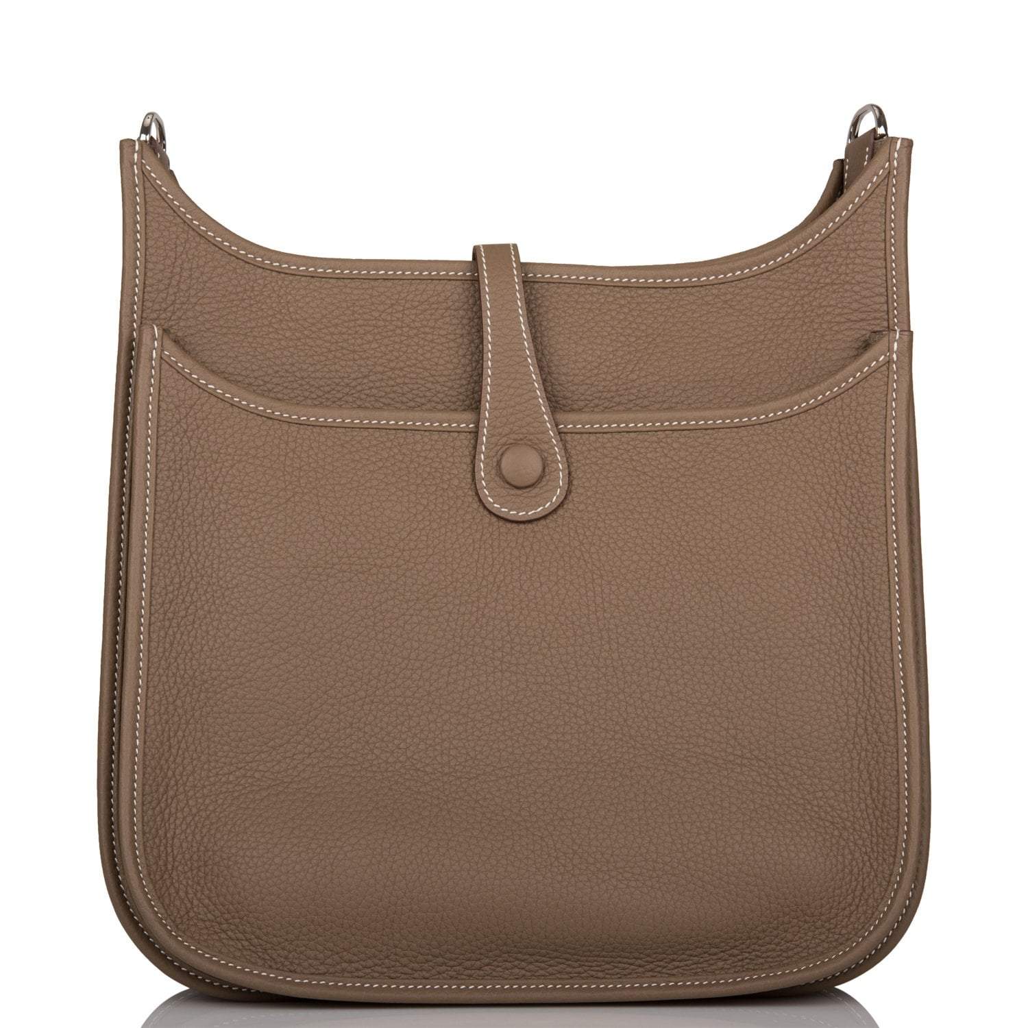 Hermes Evelyne III PM Etoupe Clemence Palladium Hardware