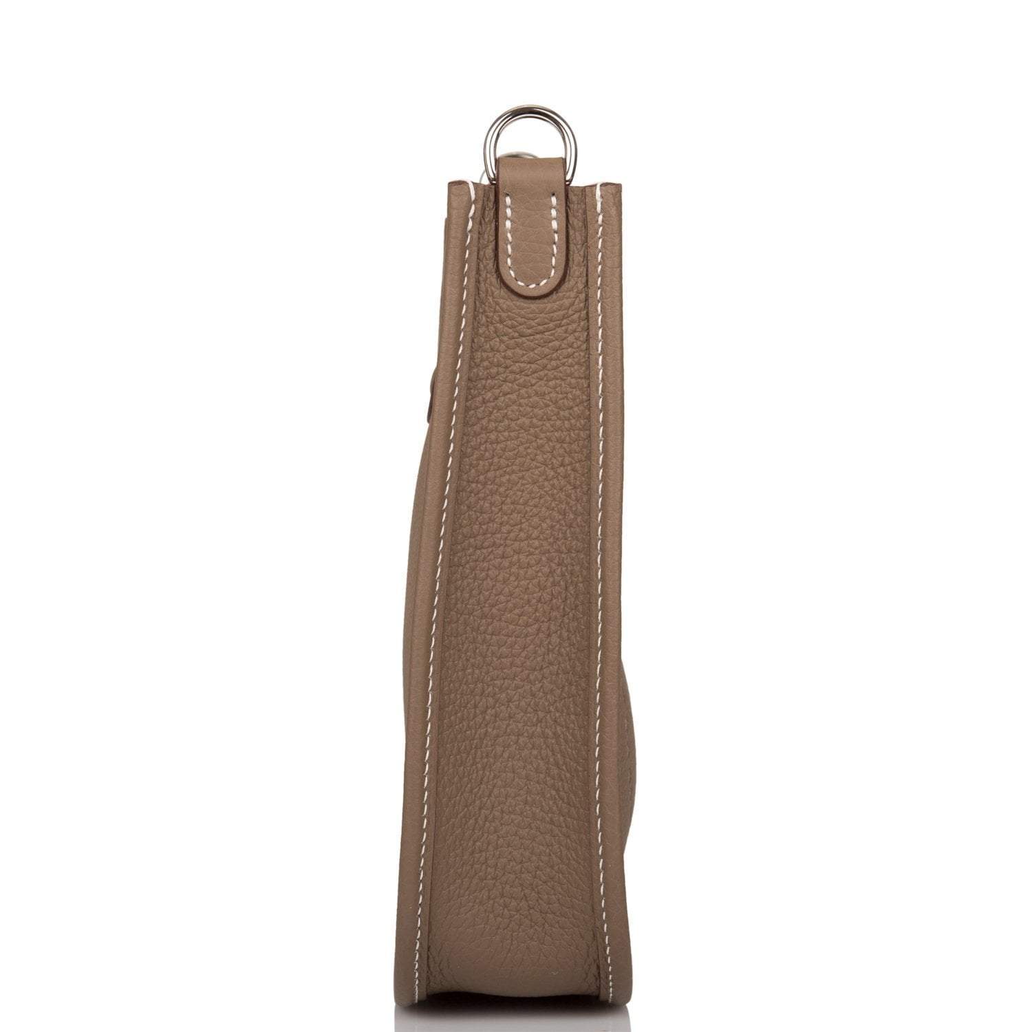 Hermes Evelyne TPM Etoupe Clemence Bag Palladium Hardware