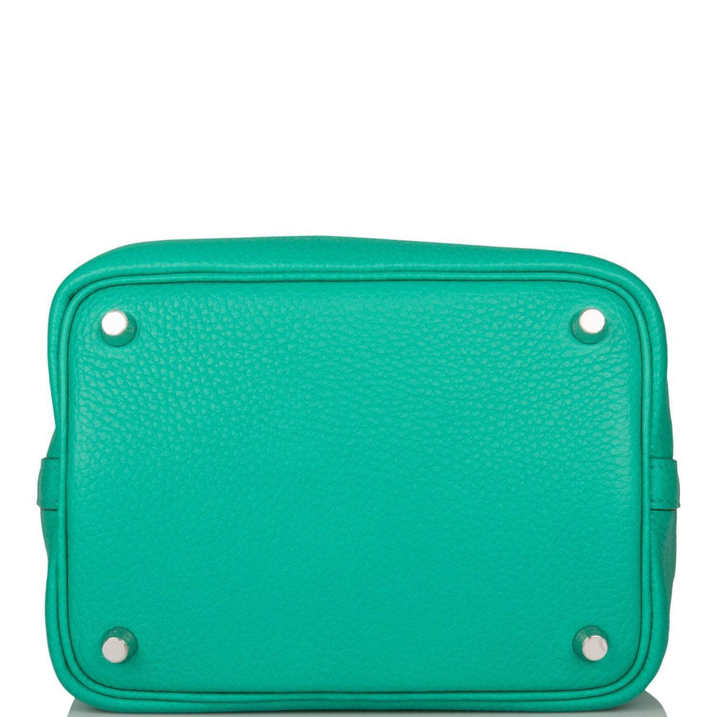 Hermes Menthe Clemence Picotin Lock 18cm Palladium Hardware