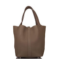 Hermes Etoupe Clemence Picotin Lock 22cm Palladium Hardware