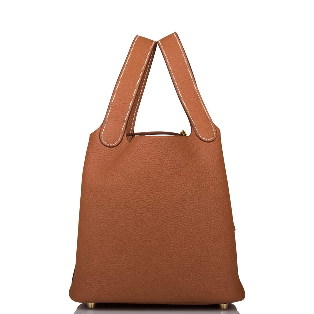 Hermes Gold Clemence Picotin Lock 18cm Gold Hardware