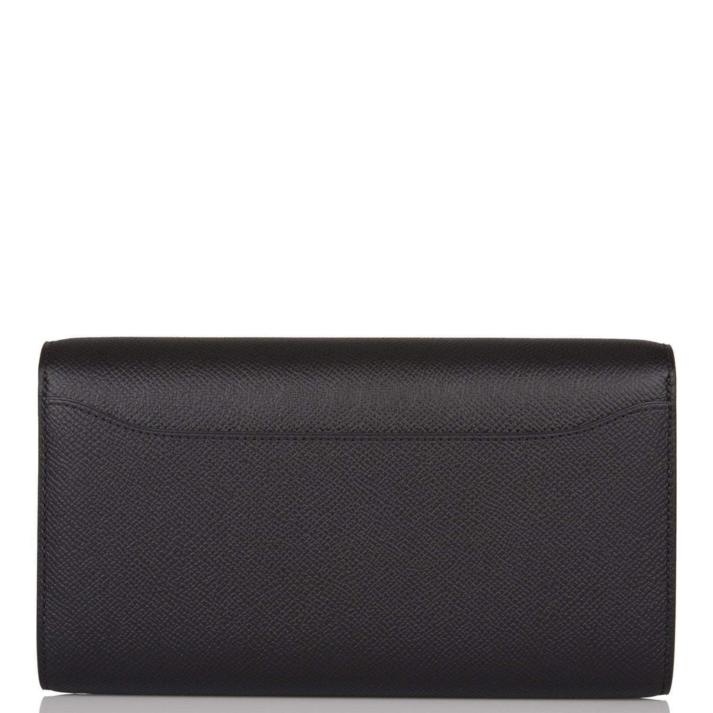 Hermes Black Epsom Constance Wallet To Go Rose Gold Hardware