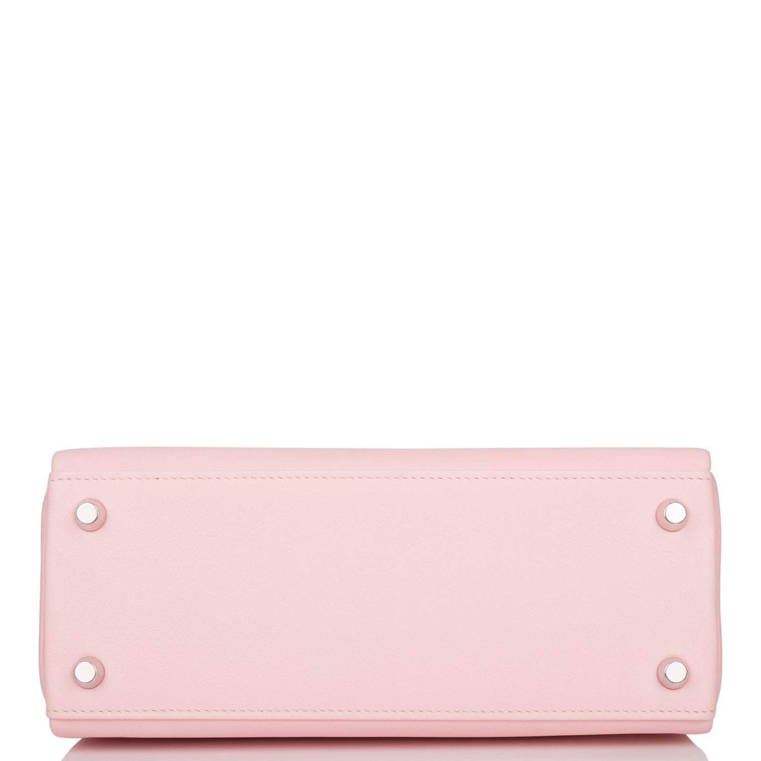 Hermes Rose Sakura Swift Retourne Kelly 25cm Palladium Hardware