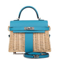 Hermes Bleu du Nord Swift Mini Picnic Kelly Bag 20cm Palladium Hardware