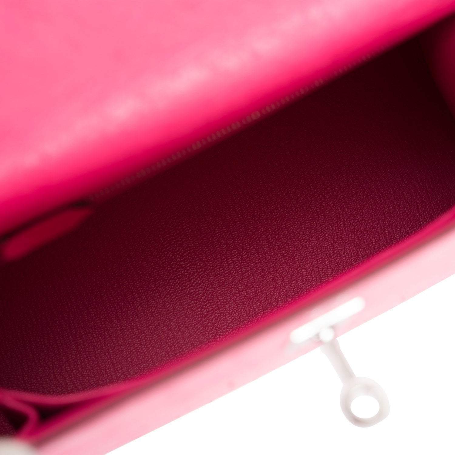 Hermes Rose Tyrien Ostrich Sellier Kelly 25cm Palladium Hardware