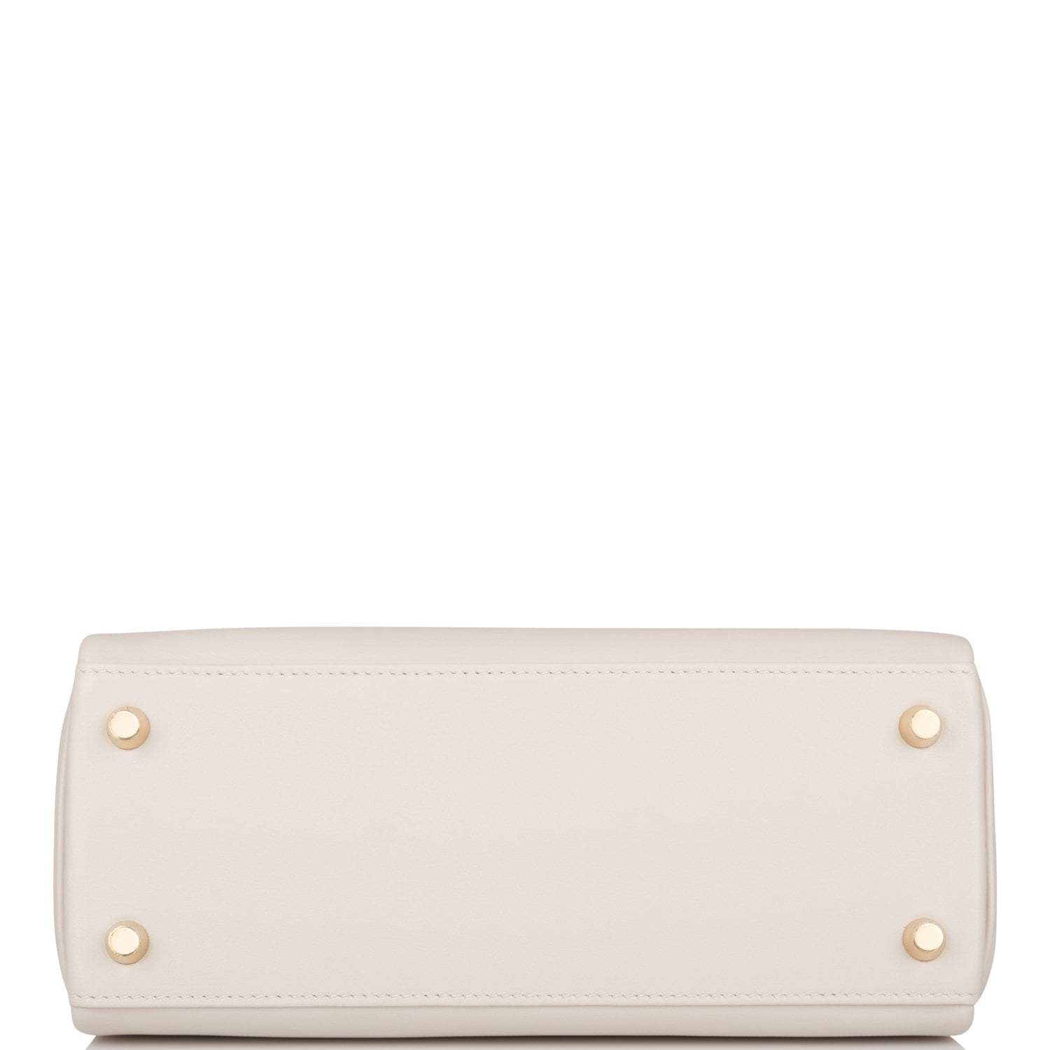 Hermes Gris Perle Swift Retourne Kelly 25cm Gold Hardware