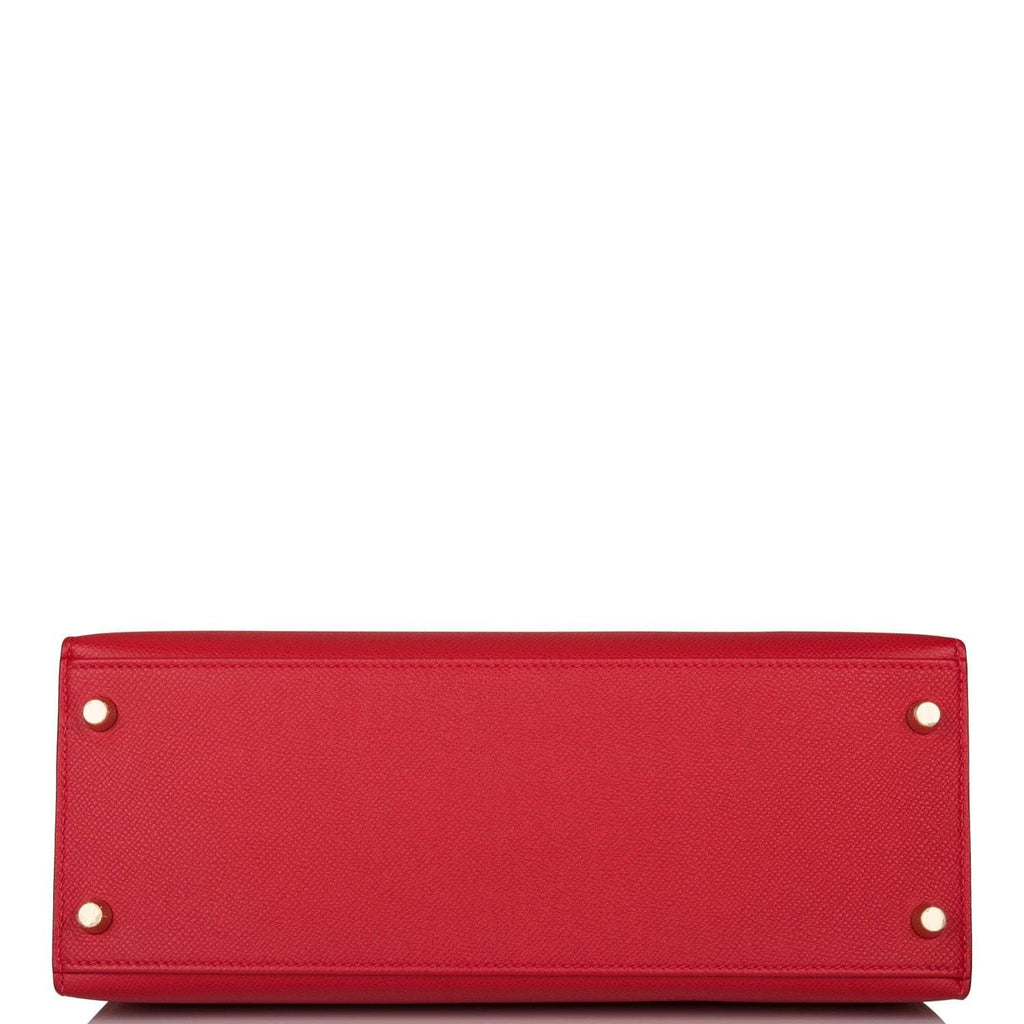Hermes Rouge Casaque Epsom Sellier Kelly 28cm Gold Hardware