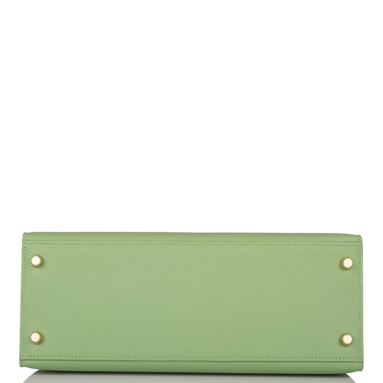 Hermes Vert Criquet Epsom Sellier Kelly 28cm Gold Hardware