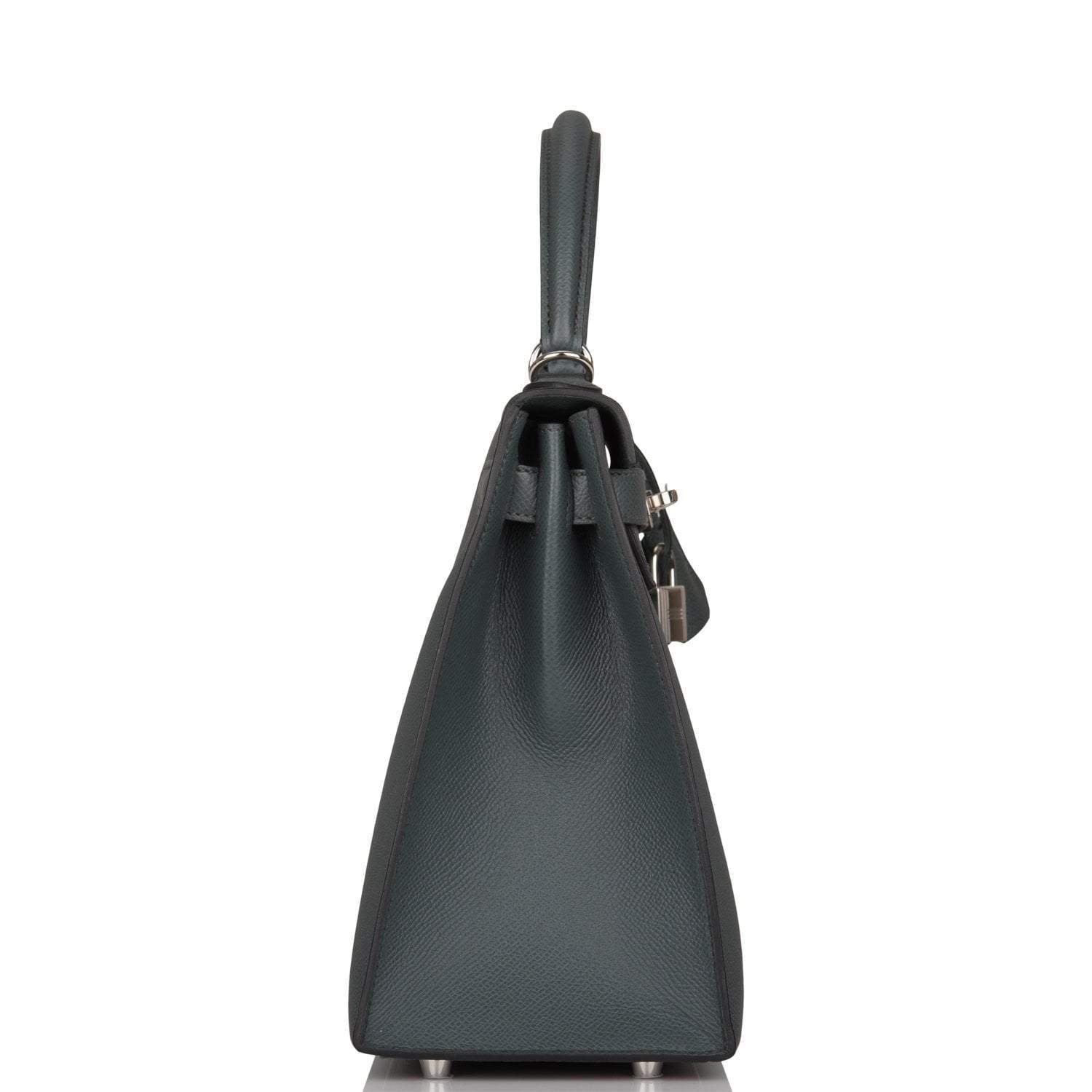 Hermes Bleu Orage Epsom Sellier Kelly 28cm Palladium Hardware