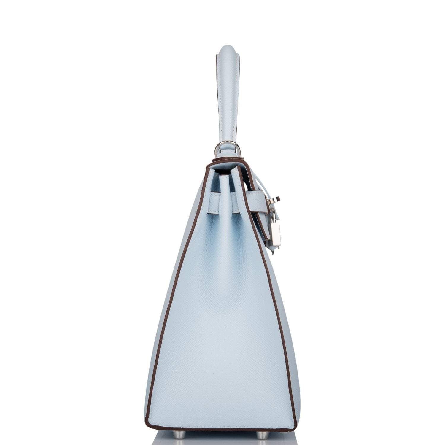 Hermes Bleu Brume Epsom Sellier Kelly 28cm Palladium Hardware
