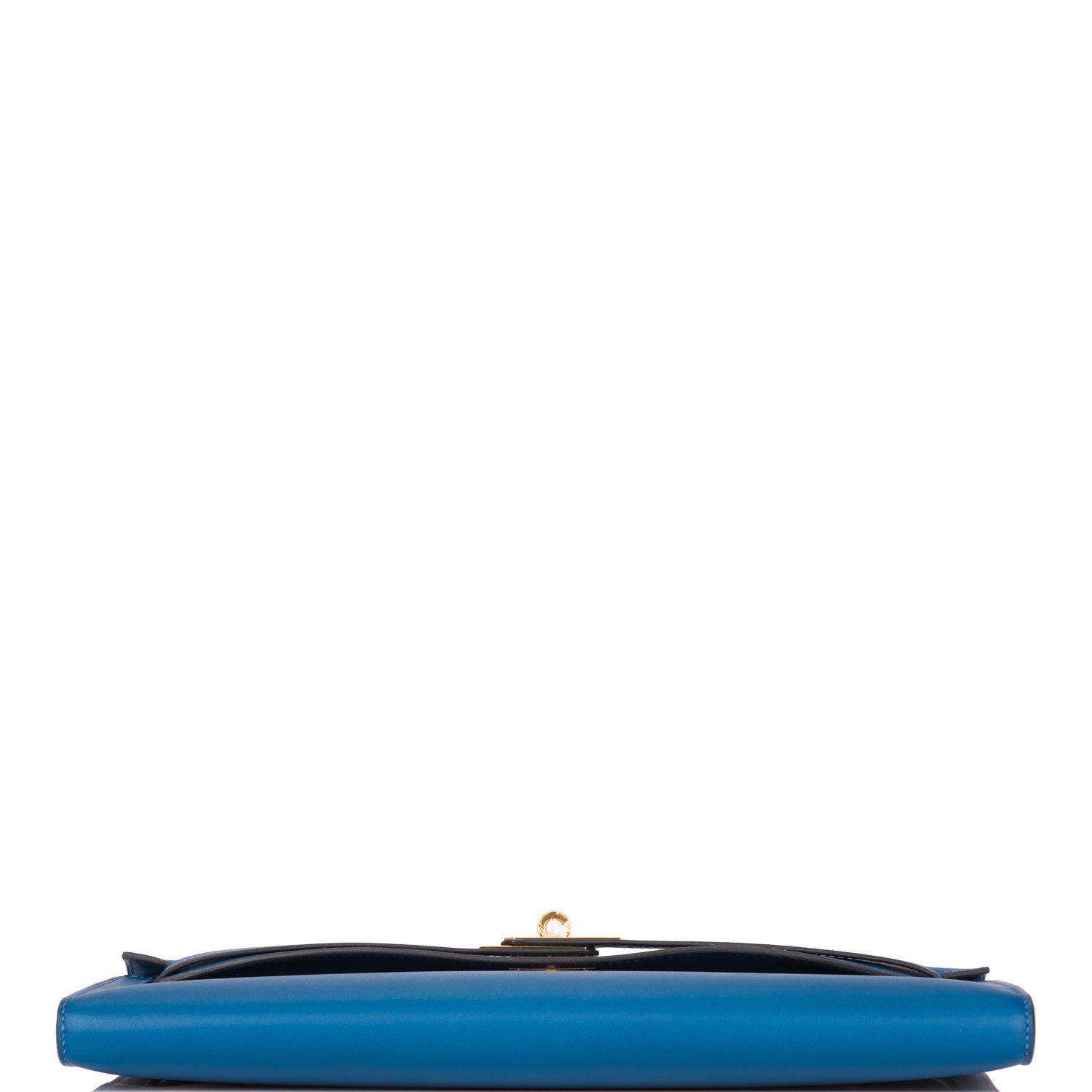 Hermes Deep Blue Swift Kelly Cut Gold Hardware