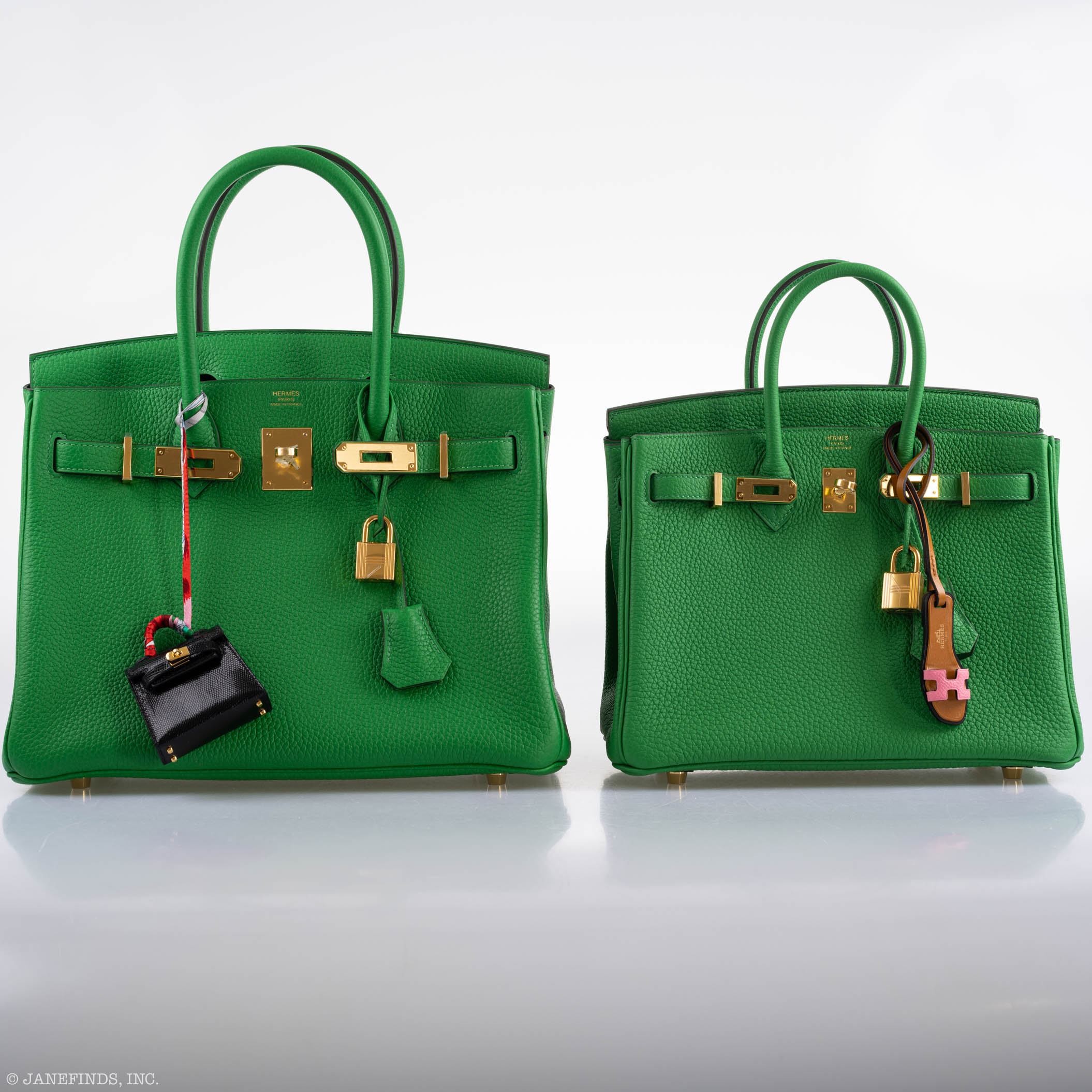 Hermes Birkin 25 Bambou (Bamboo) Green Togo with Gold Hardware - 2020, Y