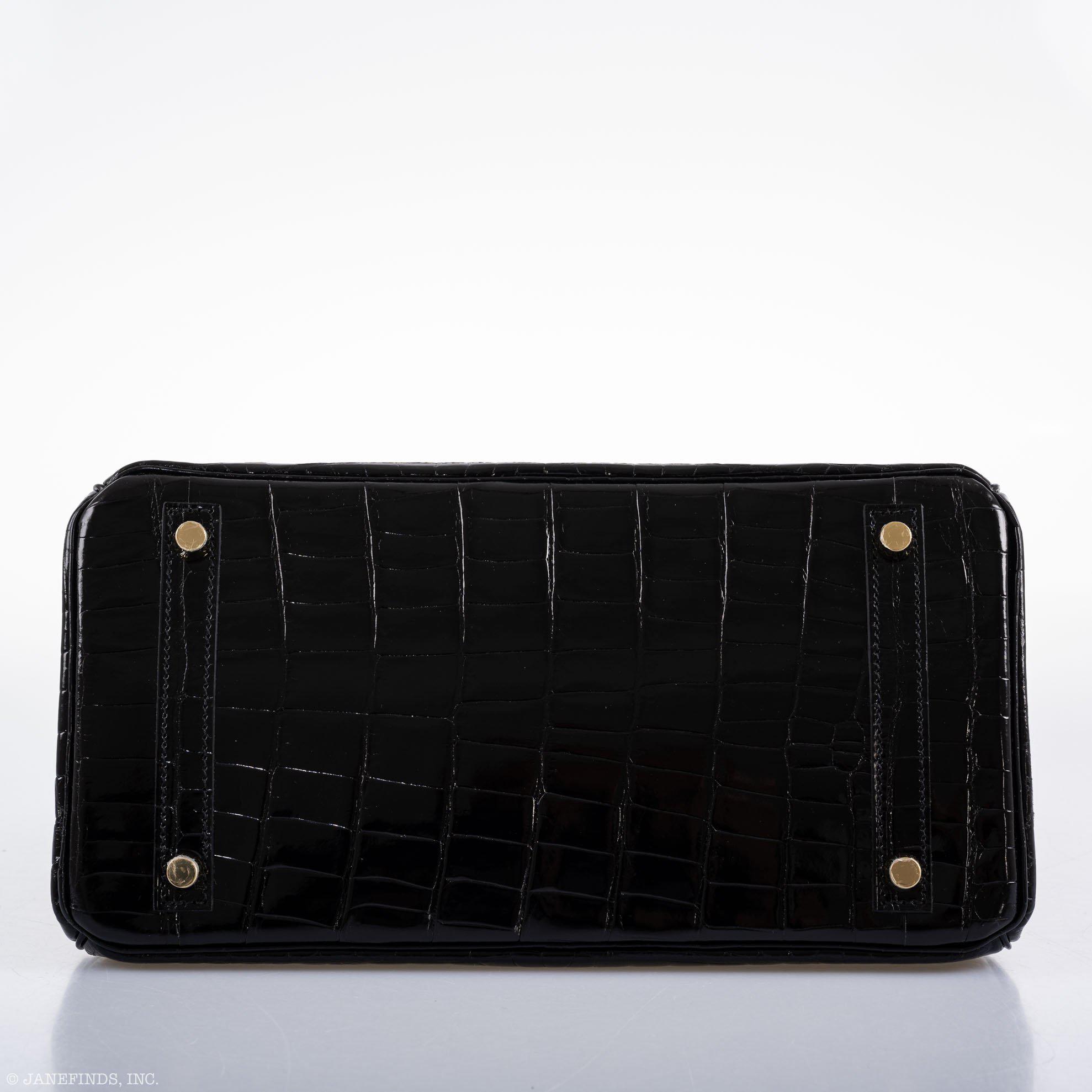 Hermes Birkin 30 Black Nilo Crocodile Gold Hardware - 2019, D