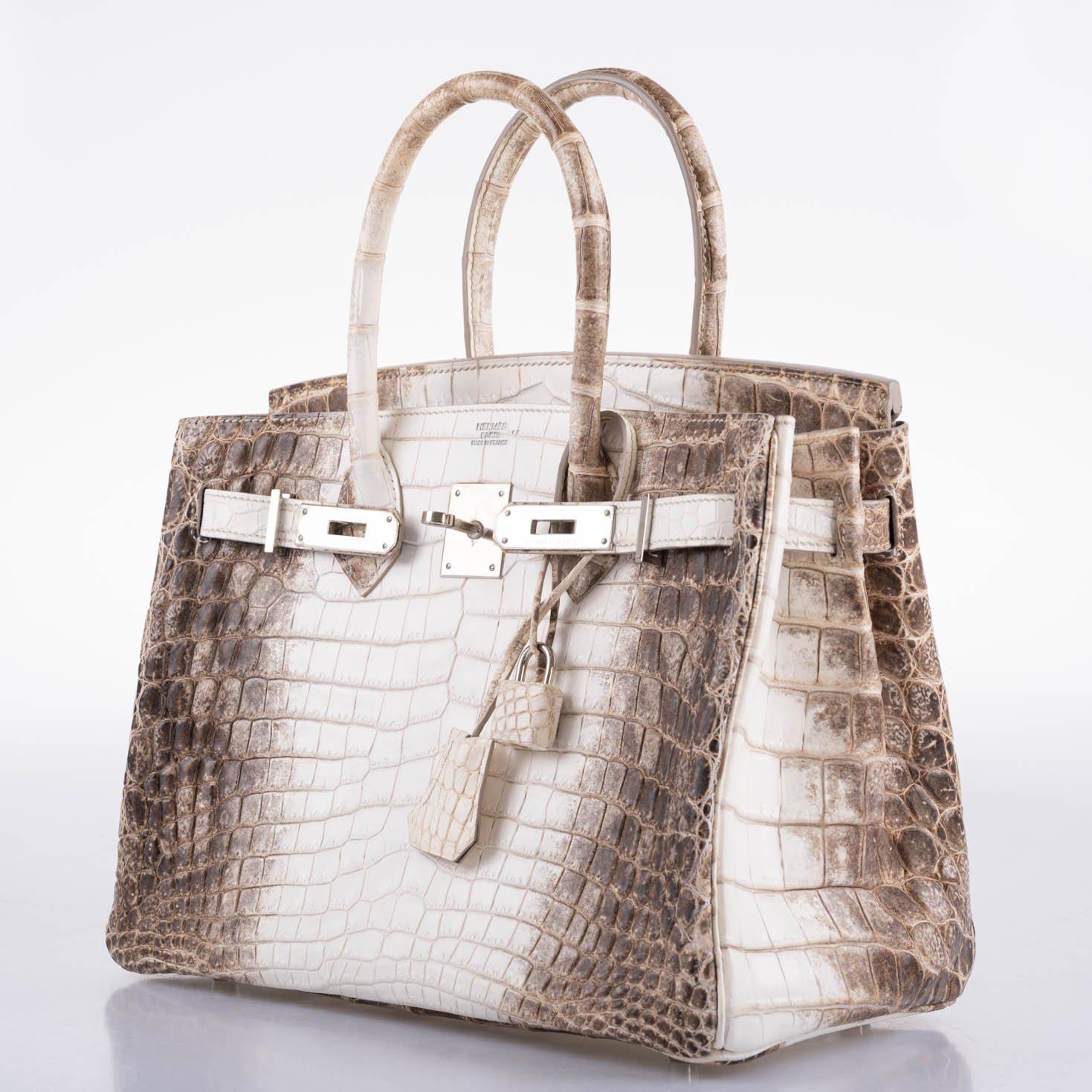 Hermes Birkin 30 Matte Himalayan Niloticus Crocodile Palladium Hardware - 2010, N Square