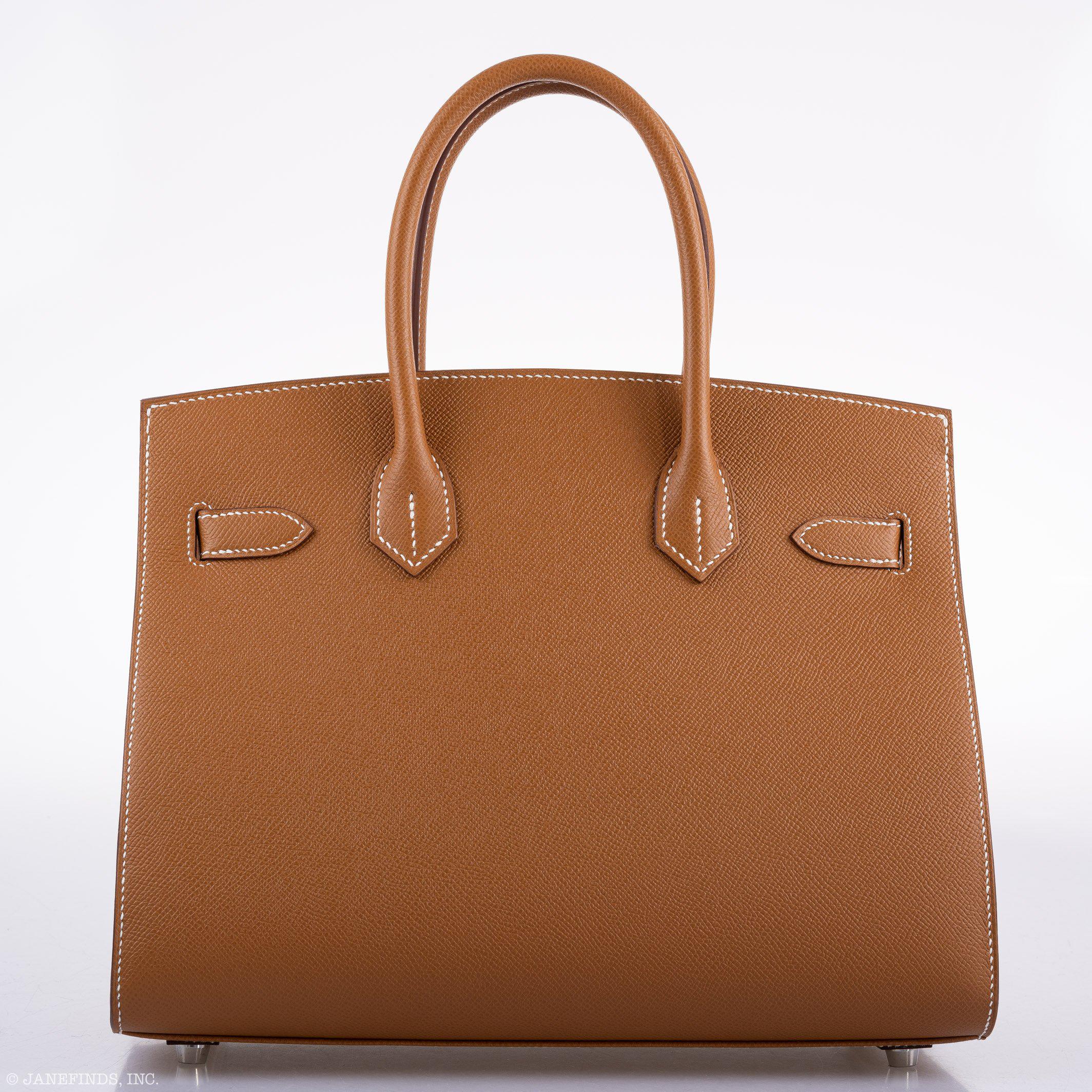 Hermes Birkin 30 Sellier Gold Madame Grain leather Palladium Hardware - 2020, Y