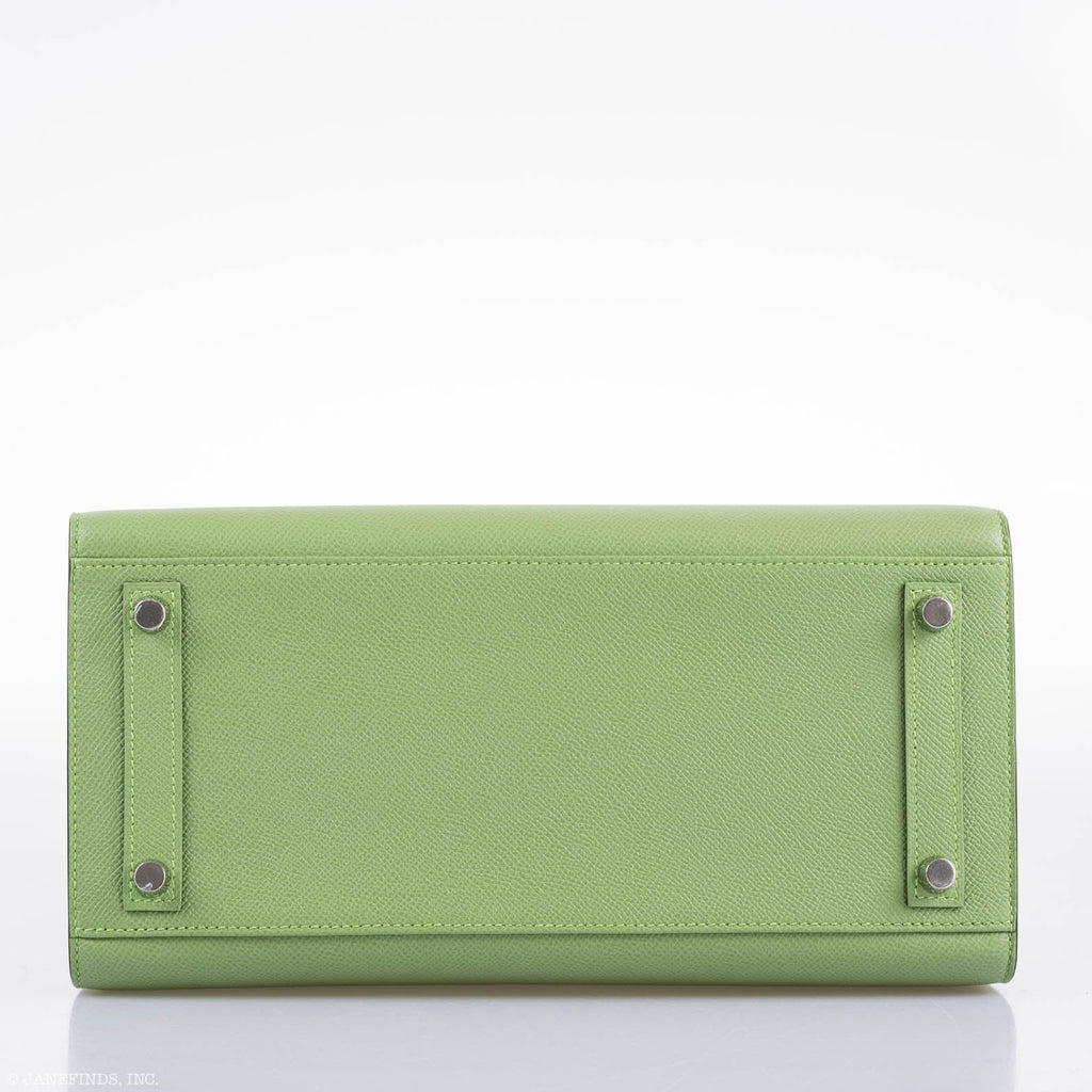 Hermes Birkin 30 Sellier Vert Criquet Madame Grain Palladium Hardware - 2020, Y