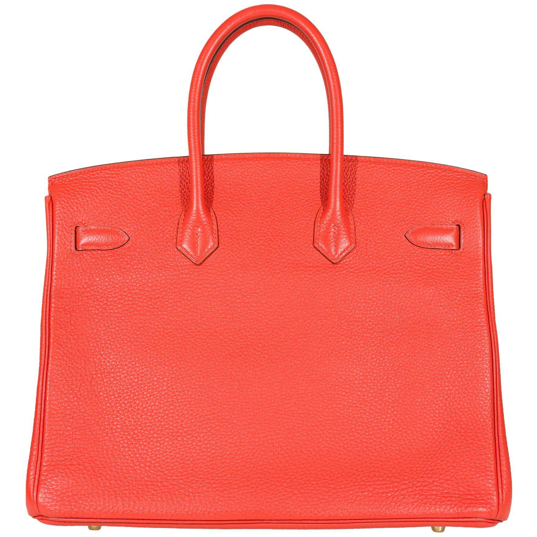 Hermes Birkin 35 Capucine Togo leather Gold Hardware - 2011, O Square