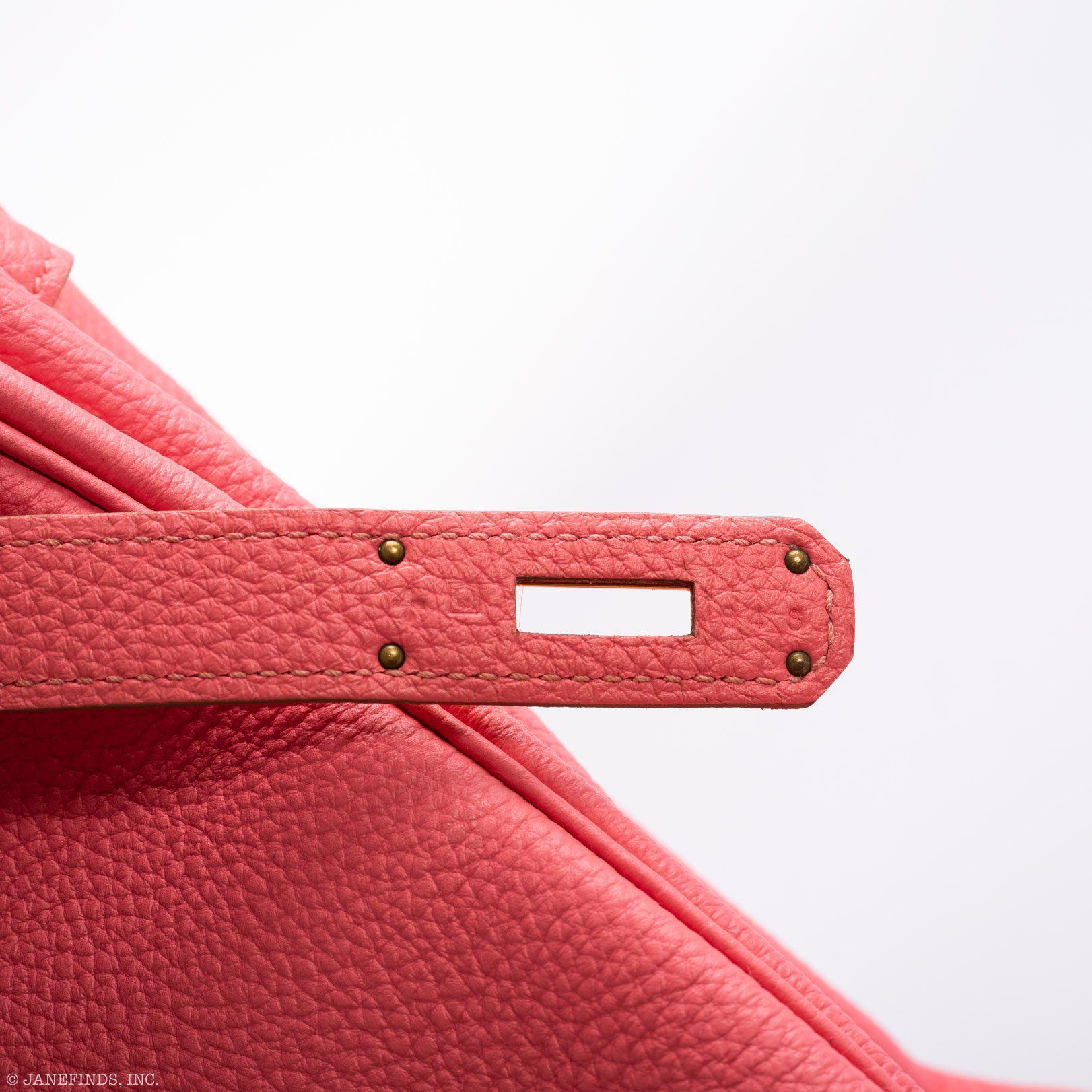 Hermes Birkin 35 Rose Lipstick Togo Gold Hardware - 2013, Q Square
