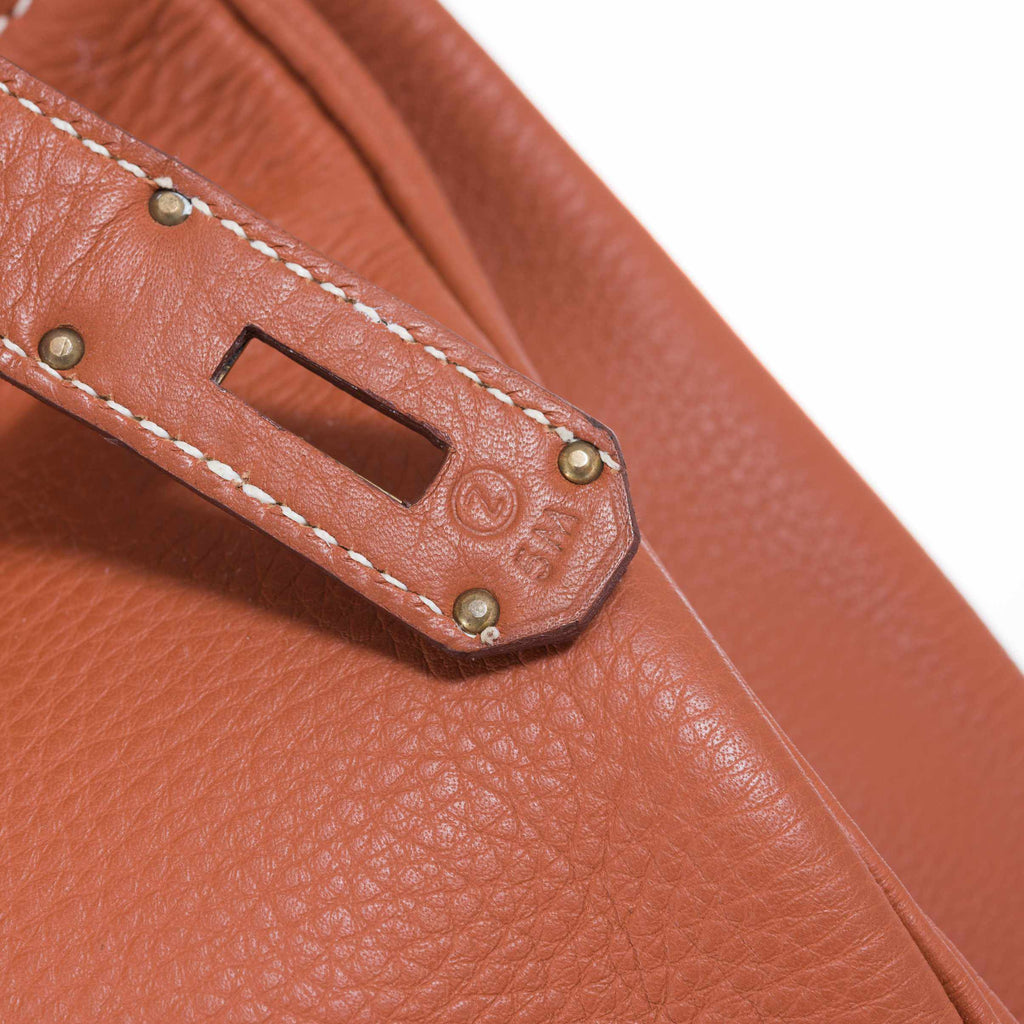 Hermes Birkin 45 HAC Etrusque Clemence Gold Hardware - Z, Circle