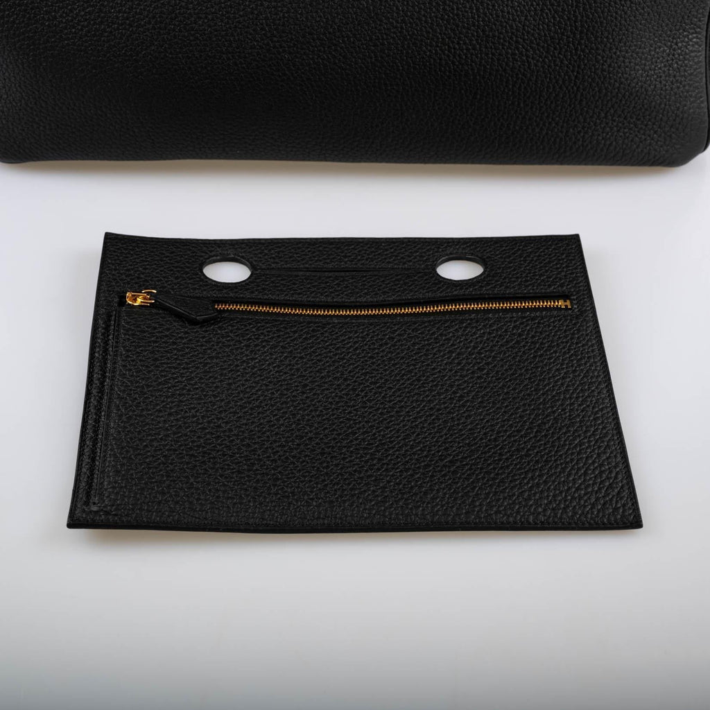 Hermes Birkin Pochette Backpocket Black Swift With Palladium Hardware - 2021, Z