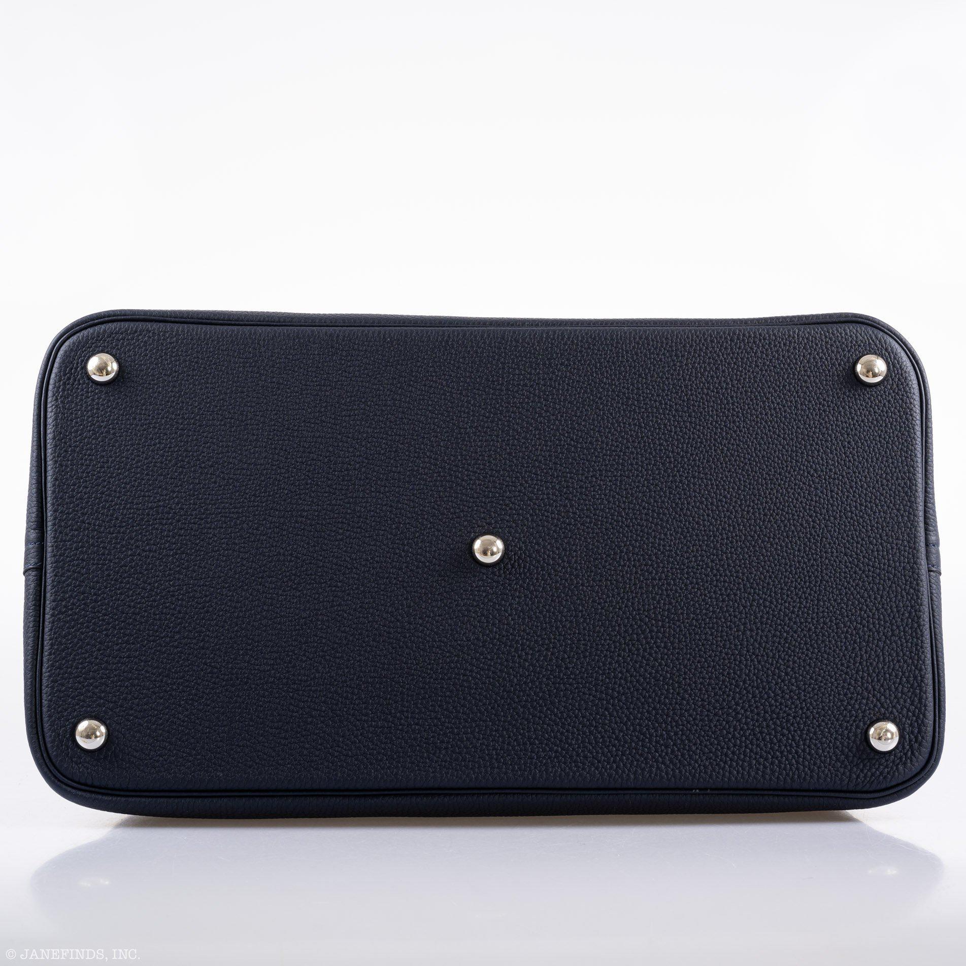 Hermes Bolide 40 Shark Indigo Blue Togo Unisex Bag Palladium Hardware