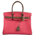 Hermes HSS Birkin 30 Rose Azalee & Etoupe Epsom with Permabrass Hardware - 2017, A